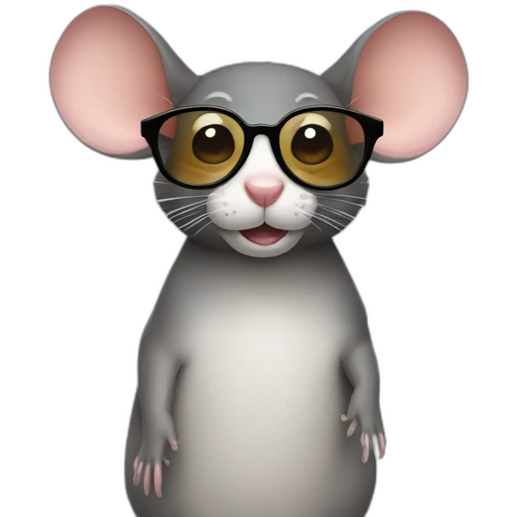 rat with glases emoji