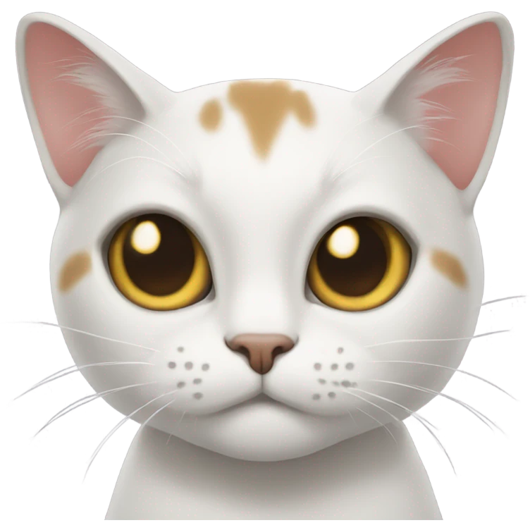 Thai cat with white paws lies emoji