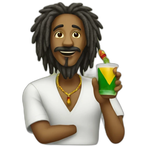 A rastafari doing what a rastafari does emoji