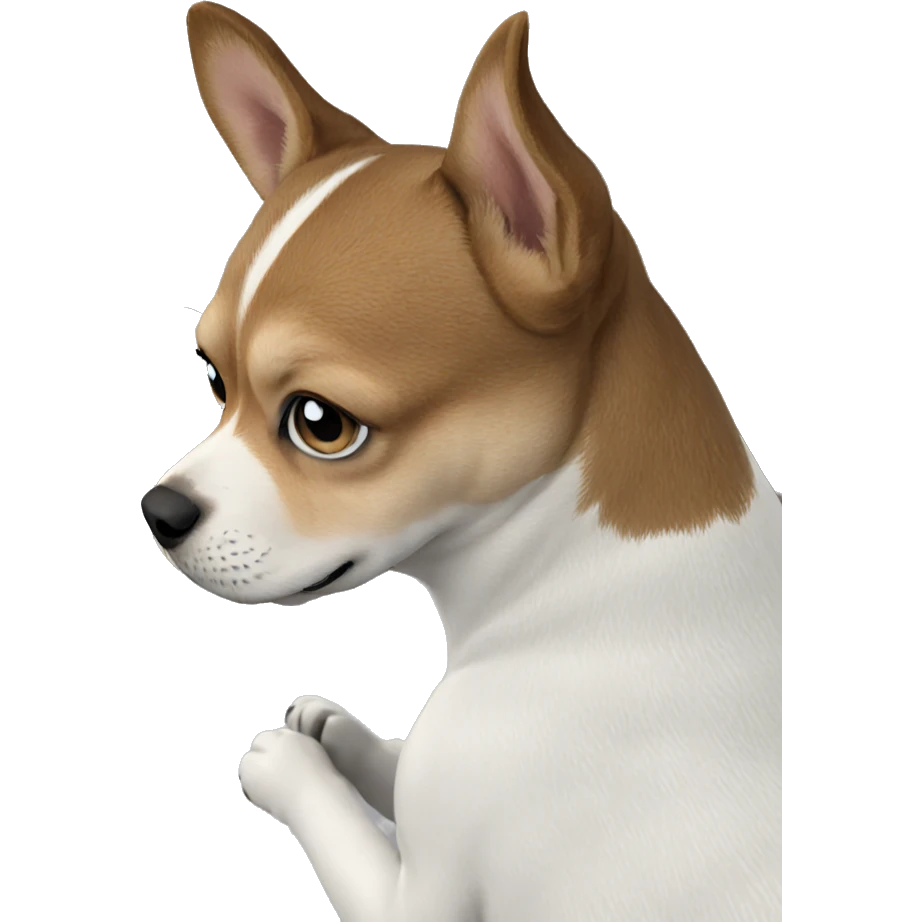 dog in focus with blur emoji