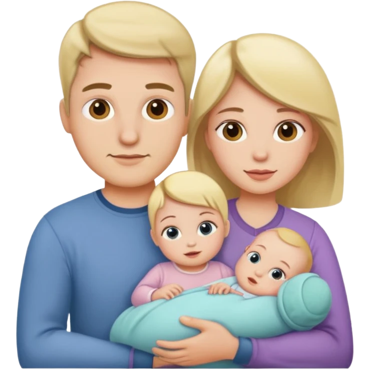 husband wife and baby girl emoji