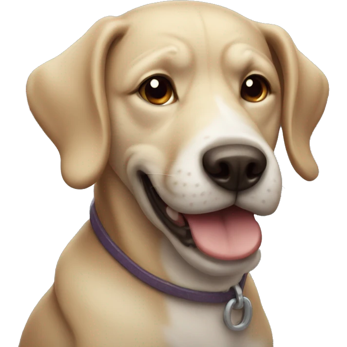 Smirking dog emoji