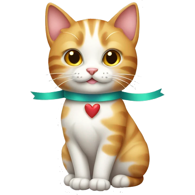 cat with ribbon emoji