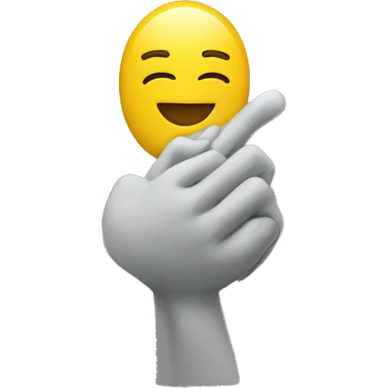 hugging face covering and showing ok hand in yellow emoji