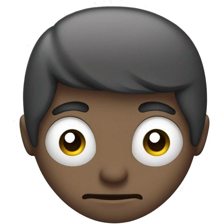Suspicious face emoji