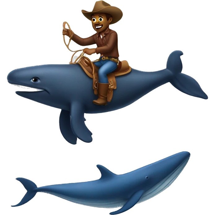 Cowboy riding a whale emoji