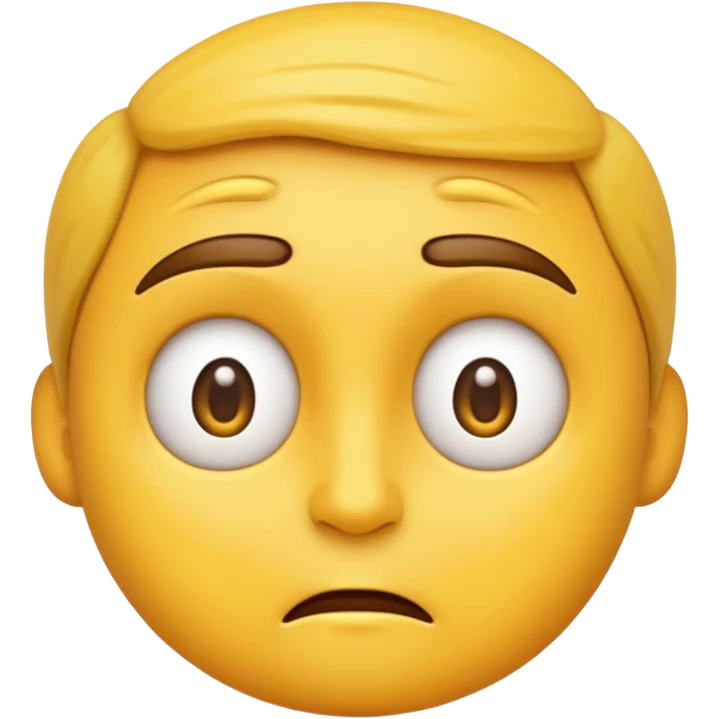 An emoji that looks annoyed but interested  emoji