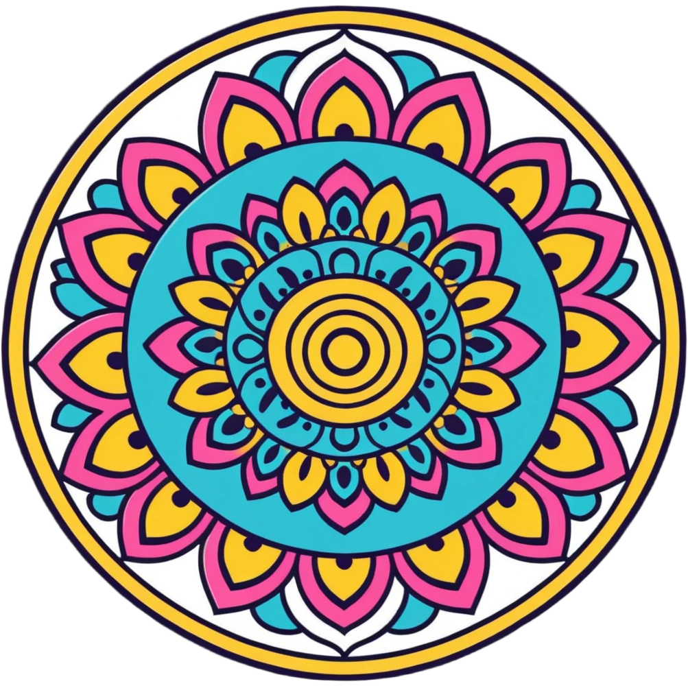 mandala with floral and bead detailing emoji