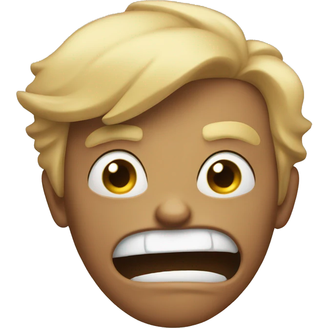 flustered but mad emoji