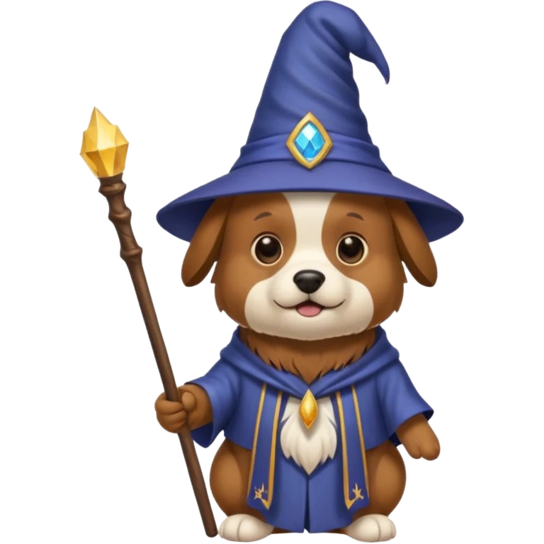 Dog wizard emoji