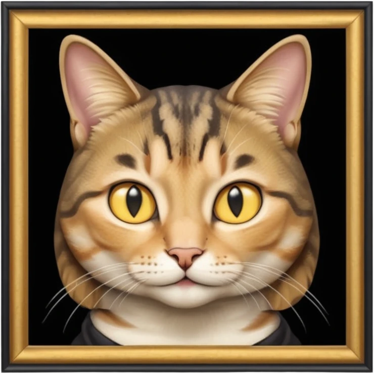 frame mona lisa, cat face emoji