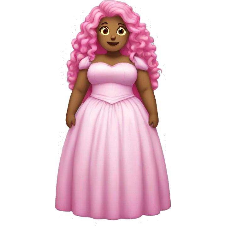 fat beautiful pink haired princess emoji