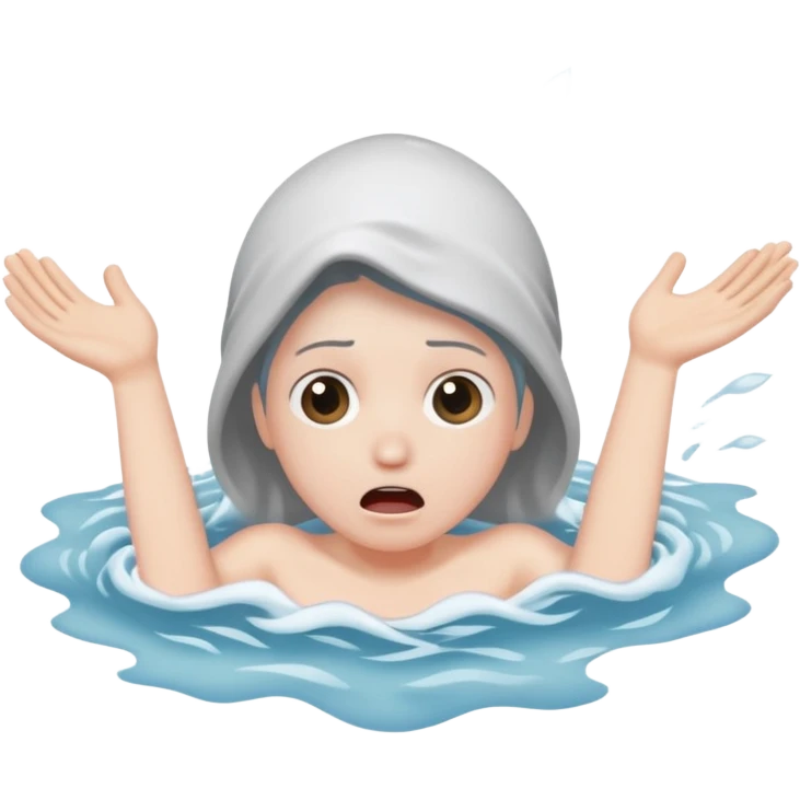 drowning in white water emoji