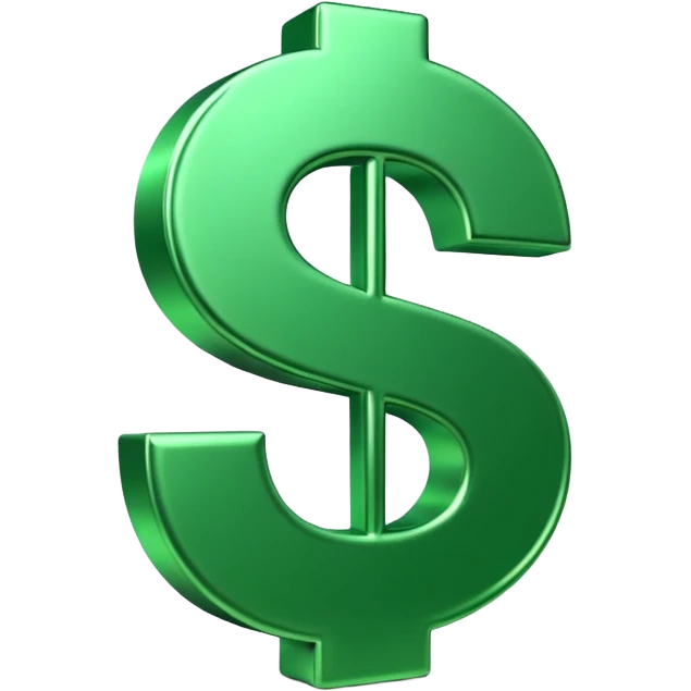 green dollar sign emoji