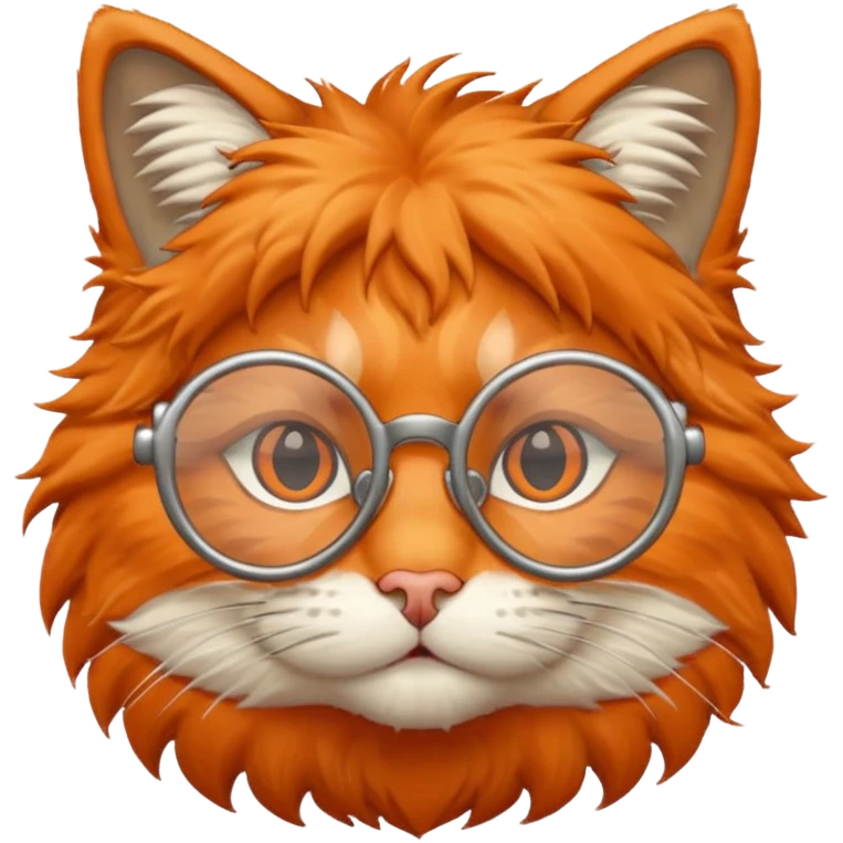 cat head with a scientist glasses emoji