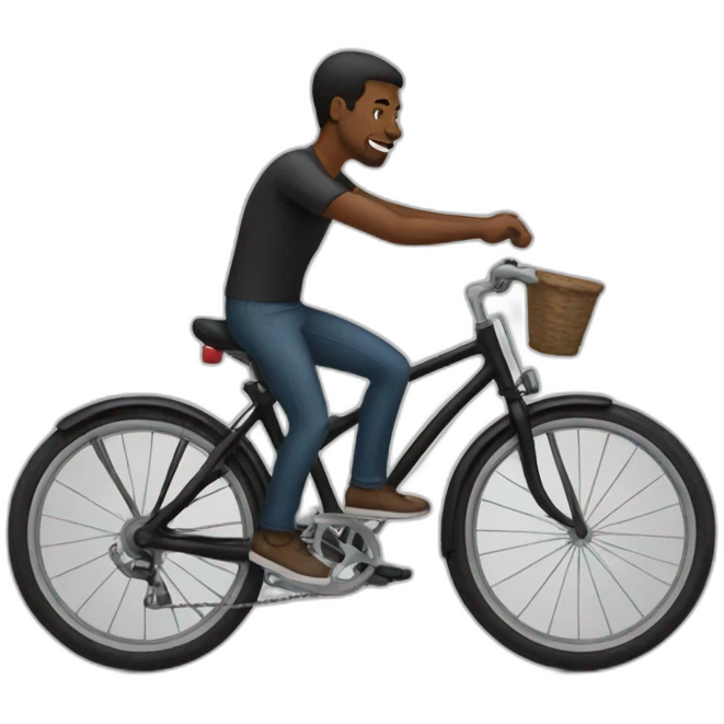 negro en bici emoji