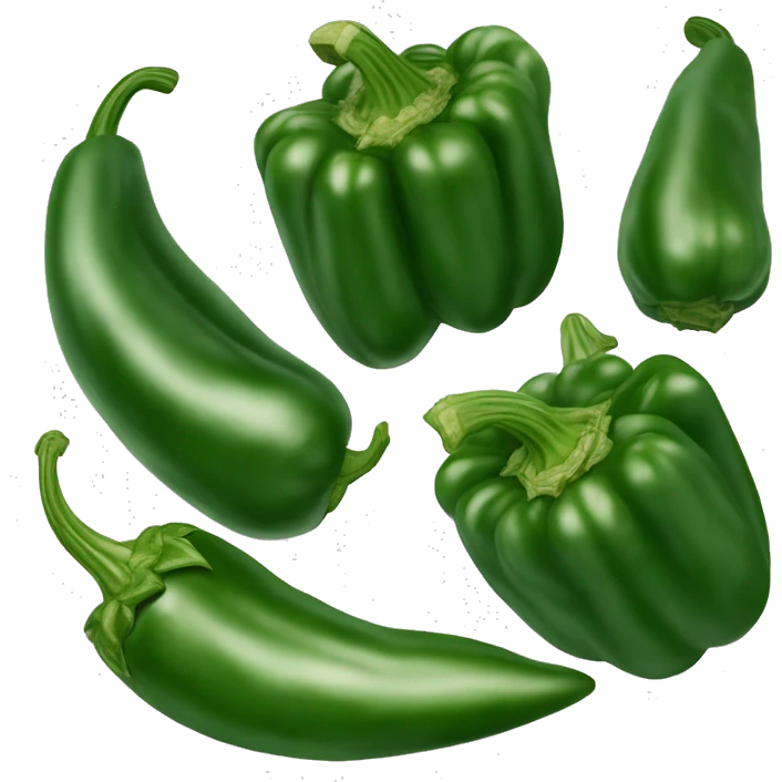 verdura Chile poblano normal totalmente verde emoji