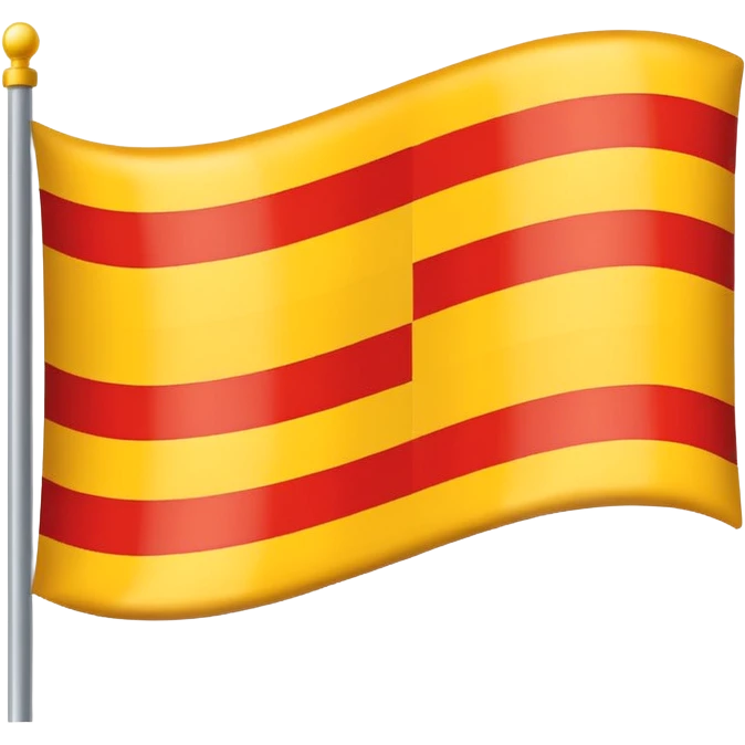 What emoji of flag which includes 50% yellow strip top nd bottom 50%red flag emoji