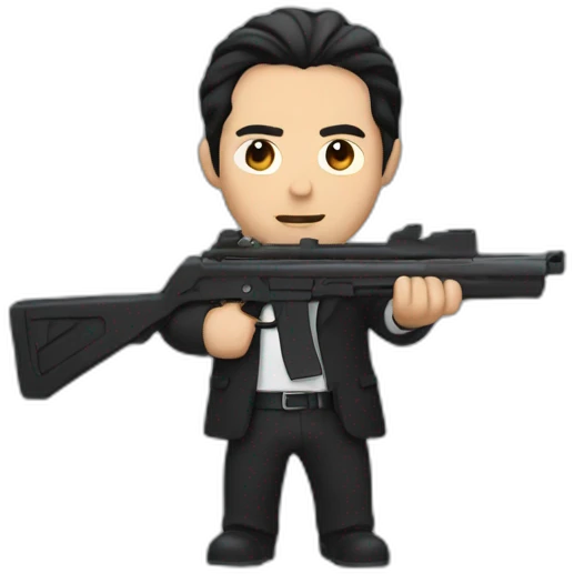Jhon wick with gun emoji