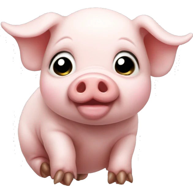 Baby pig with little wings emoji