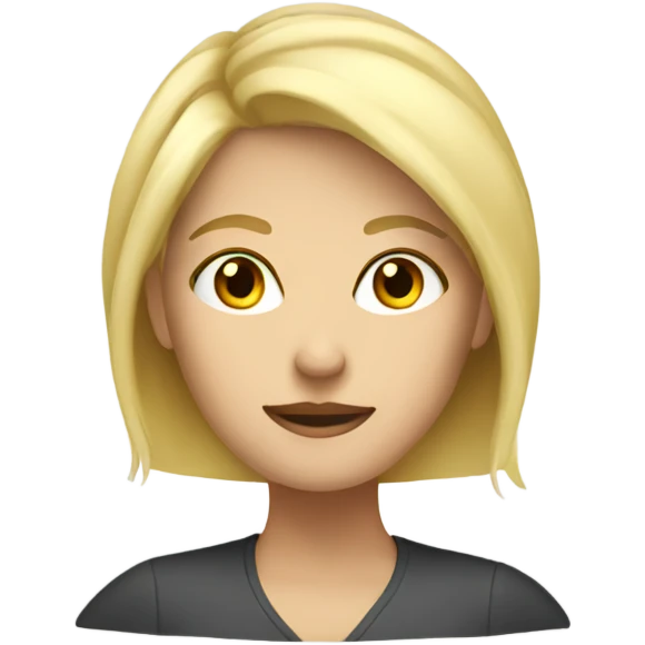 Blonde woman productive emoji