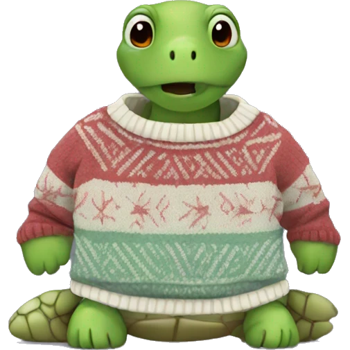 Turtle with a sweater emoji