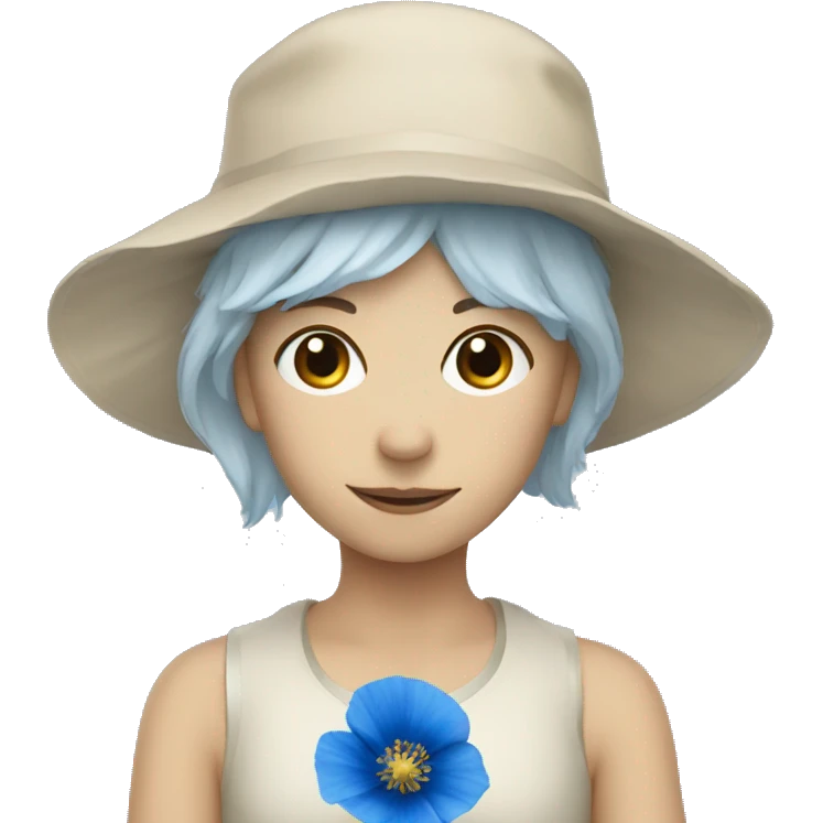 Blue poppy emoji