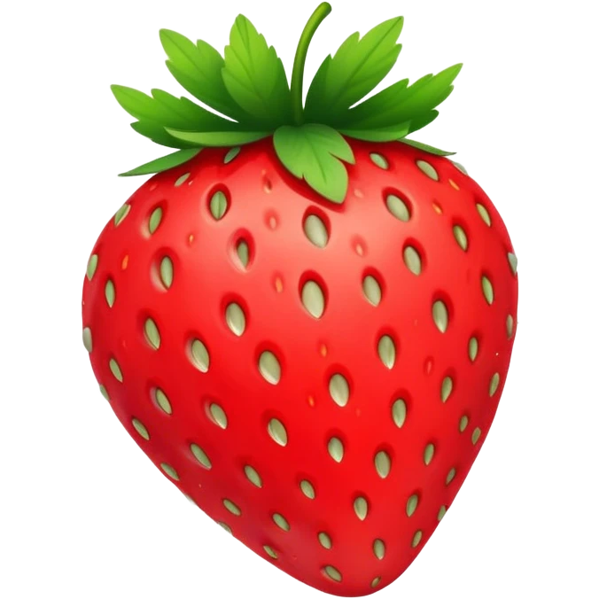 Strawberry and stone emoji