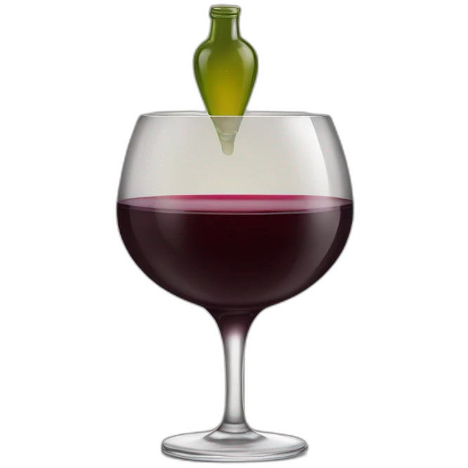 Batman con una copa con vino emoji