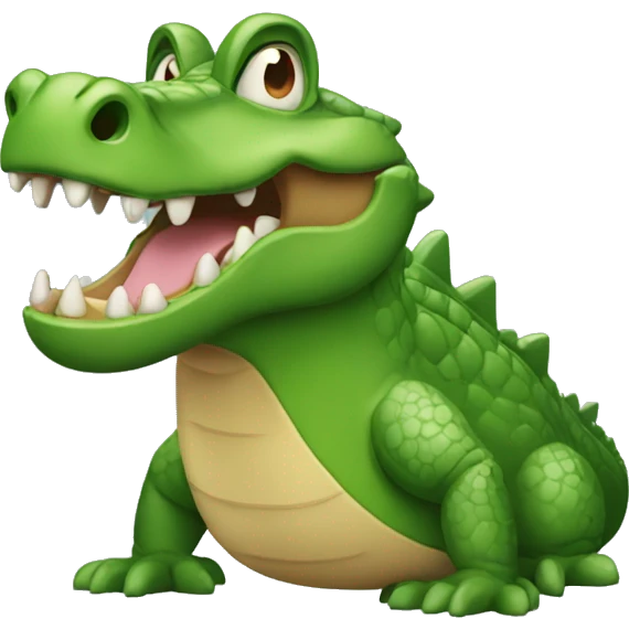 Crocadile with a spoor emoji