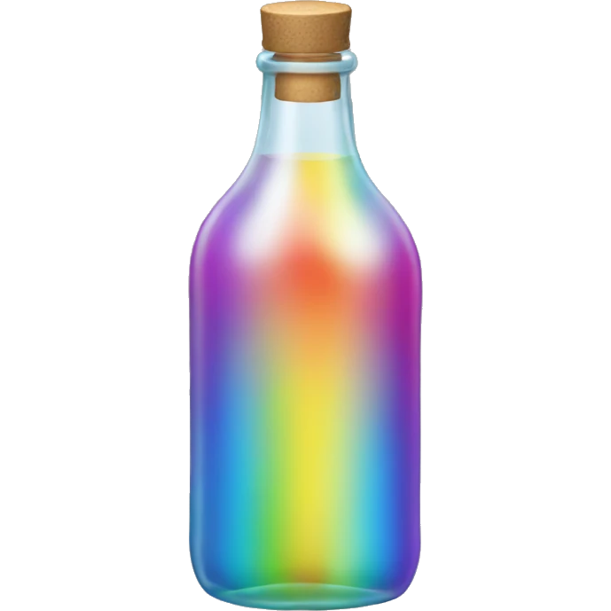 rainbow bottle emoji