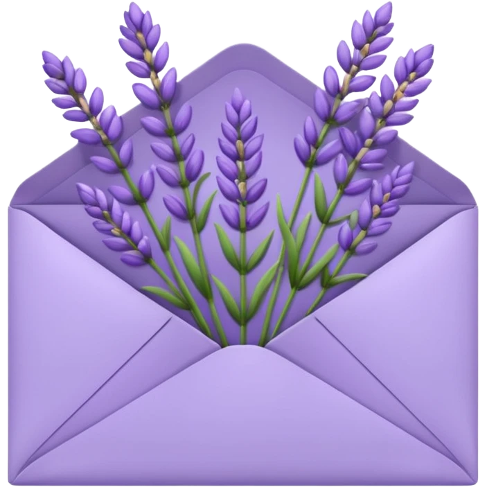 Lavender envelope with flowers inside  emoji