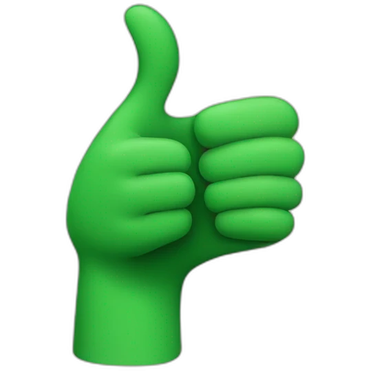 people with green skin shows thumb up emoji