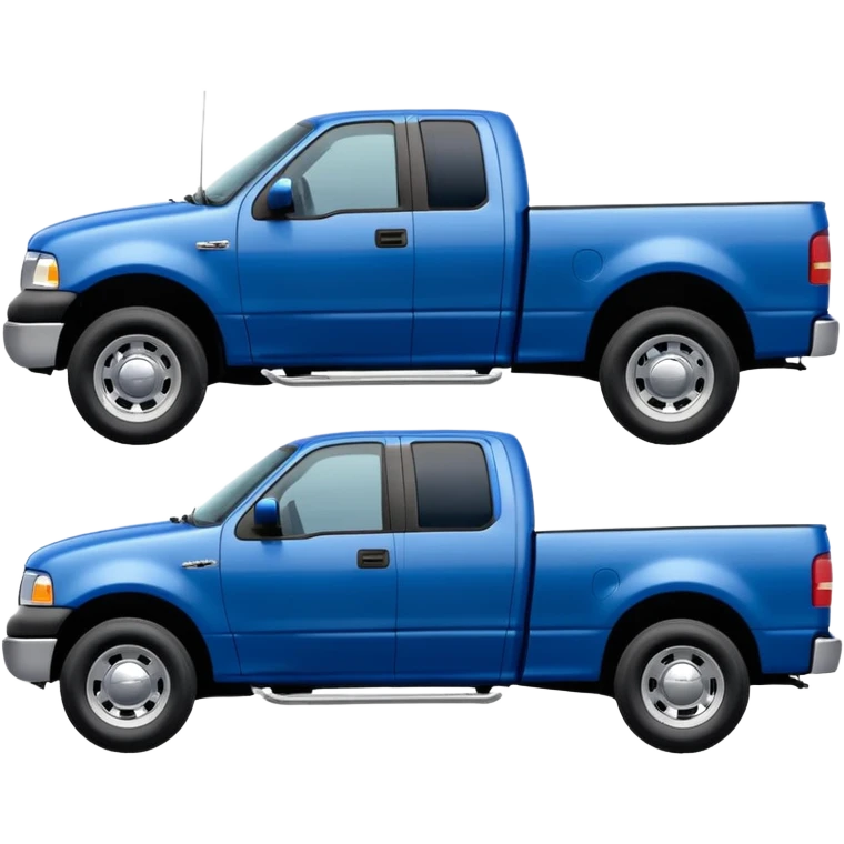 2001 Ford F150 pickup truck side view blue emoji