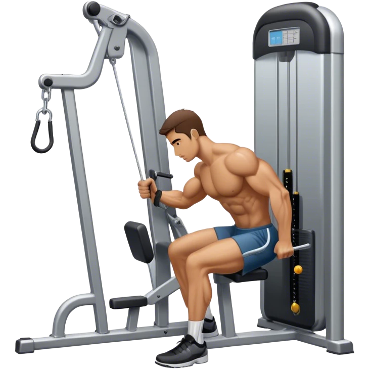 side-view man cable-machine tricep-pushdown emoji