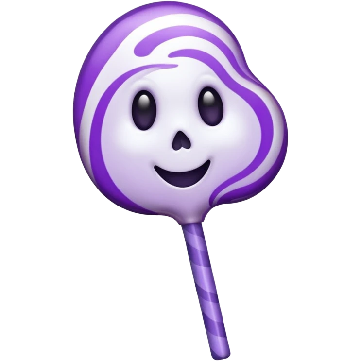 ghost lolipop purple and white emoji
