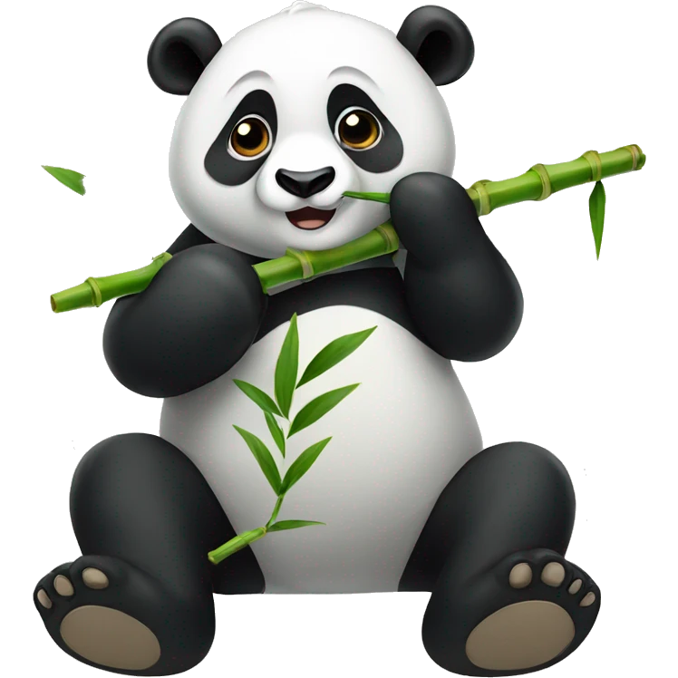 Panda eating bamboo emoji