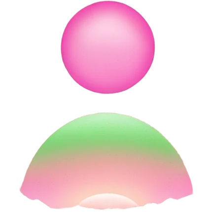 Pink and green sunrise  emoji