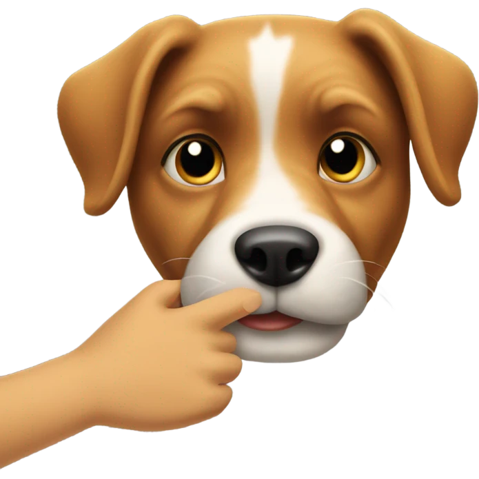 Dog shaking hands  emoji