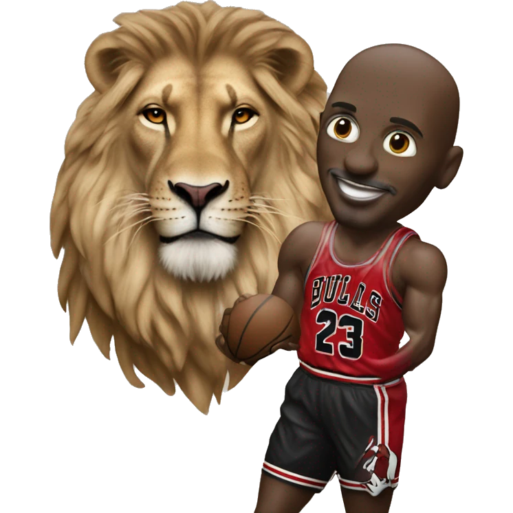 Michael Jordan with lion emoji