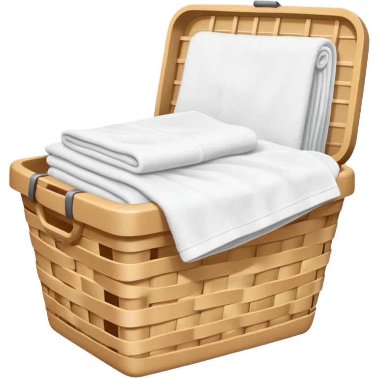 laundry basket with light-colored laundry emoji