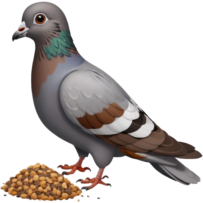 Pigeon + crumb trail, Street Wildlife. emoji
