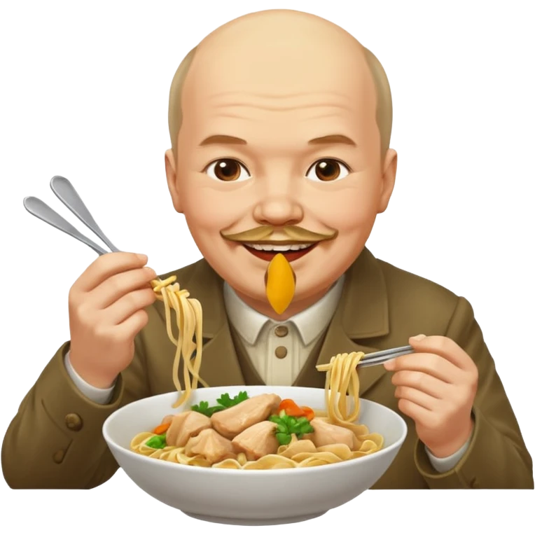 Lenin ăn mì gà emoji