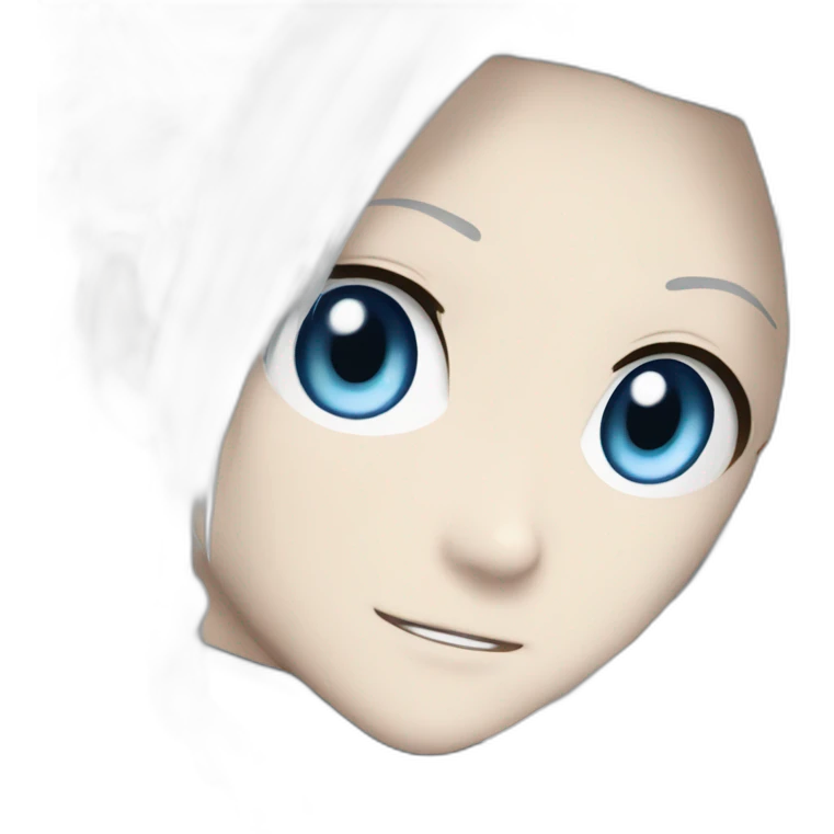 Gojo anime blue eyes white hair emoji