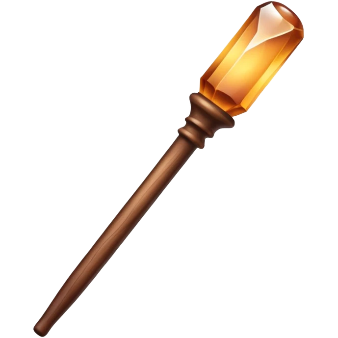 one magic wood wand, nothing else emoji