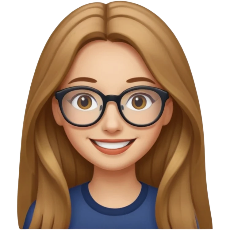 Painting Hold. Women smilling   Long hair,  lunette emoji