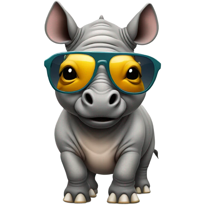 Rhino wearing sunglasses  emoji