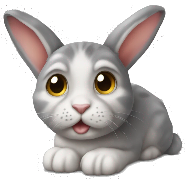 A rabbit like cat emoji