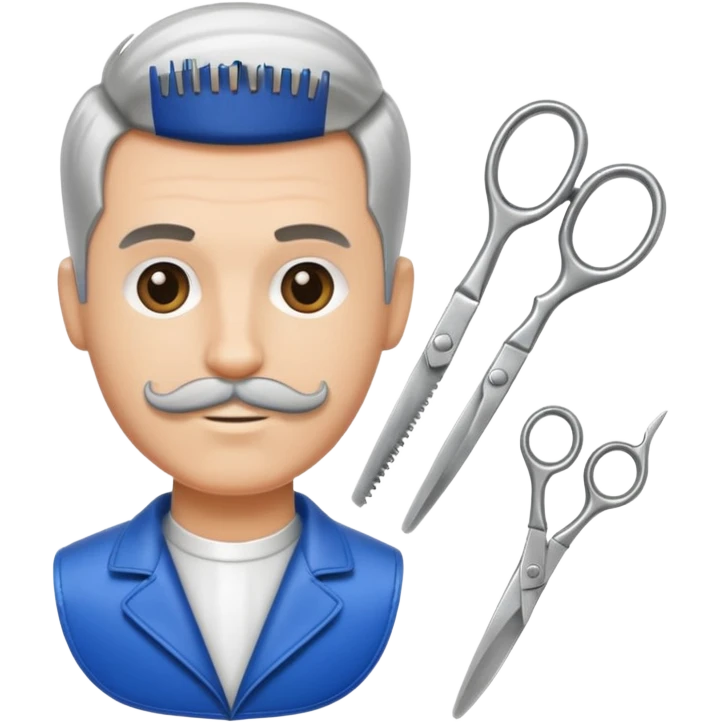 barber shop, scissors, comb. emoji