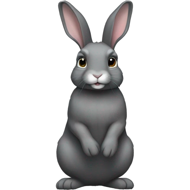 rabbit-lopear-dark grey-fullbody-lop emoji